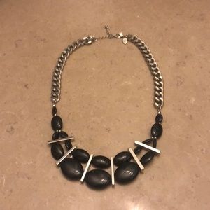 Black statement necklace